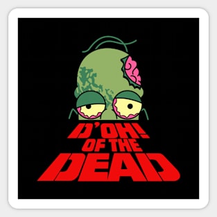 Funny Day Of The Dead Retro Zombie Cartoon Parody Sticker